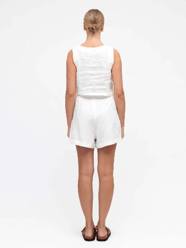 The Alice Linen Shorts - White