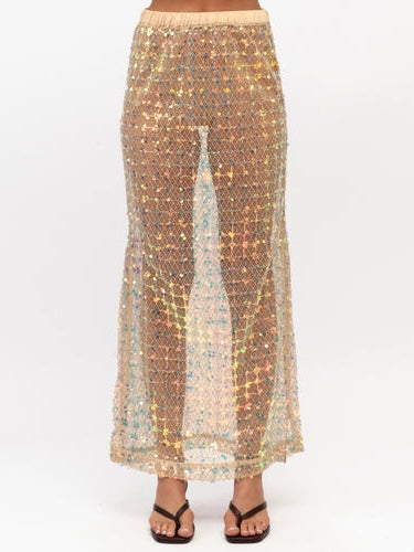 The Sequin Skirt | Beige