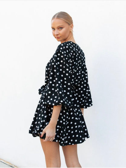 The Mazie Mini Dress - Polka Dot