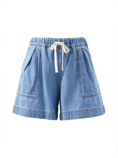 Relaxed Shorts - Mid Blue Wash