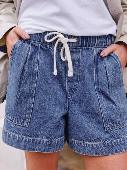 Darcy Relaxed Everyday Shorts - Fresh Indigo