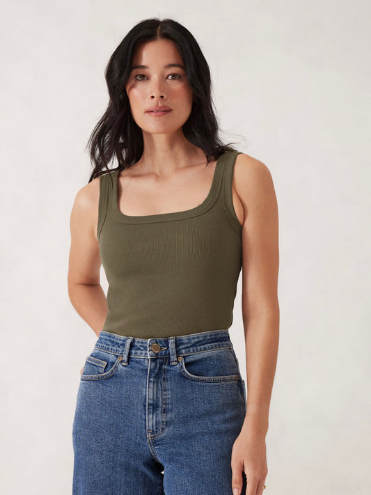 Contour Rib Tank - Olive