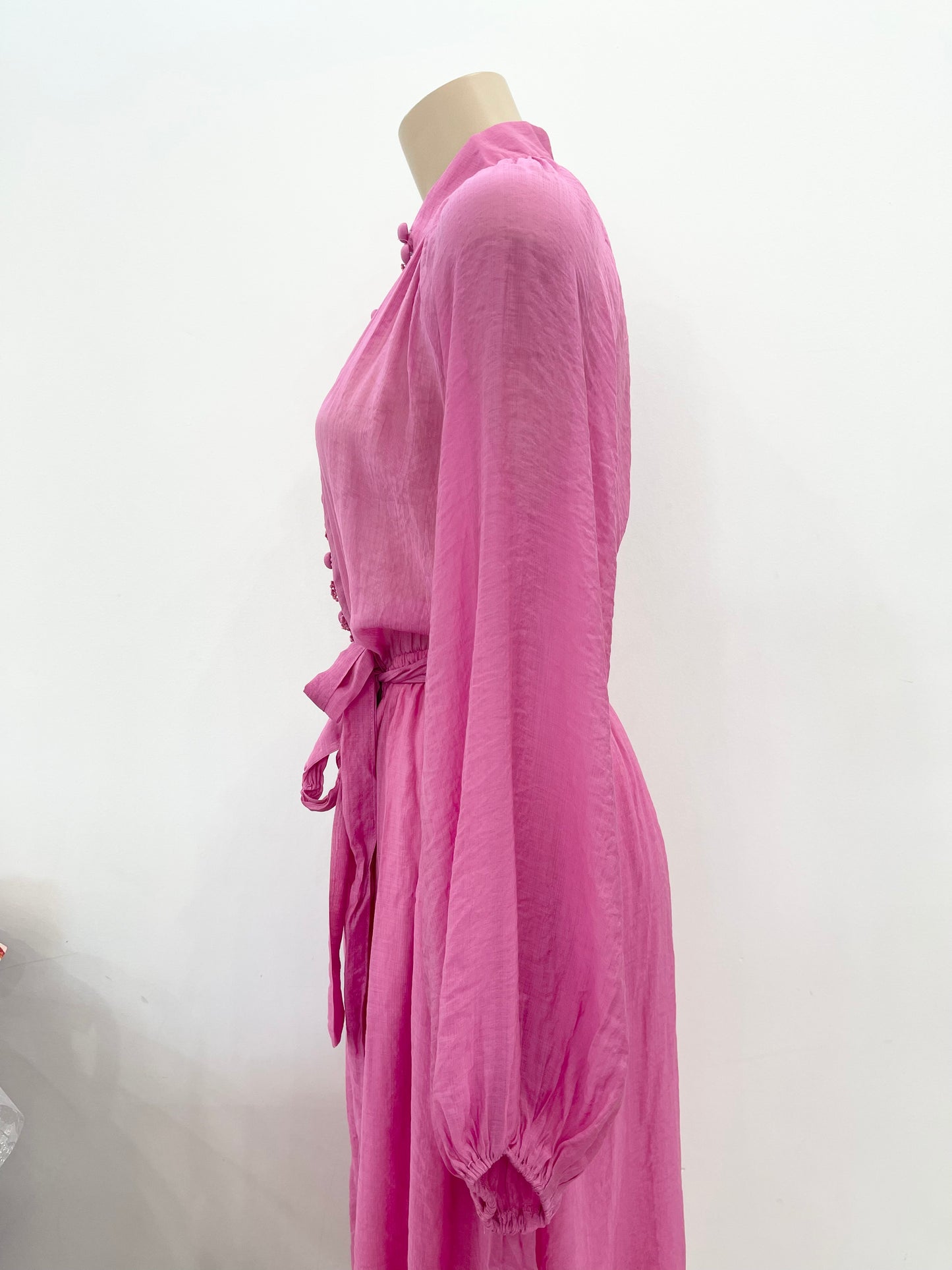 Edith Floral Midi Dress - Hot Pink