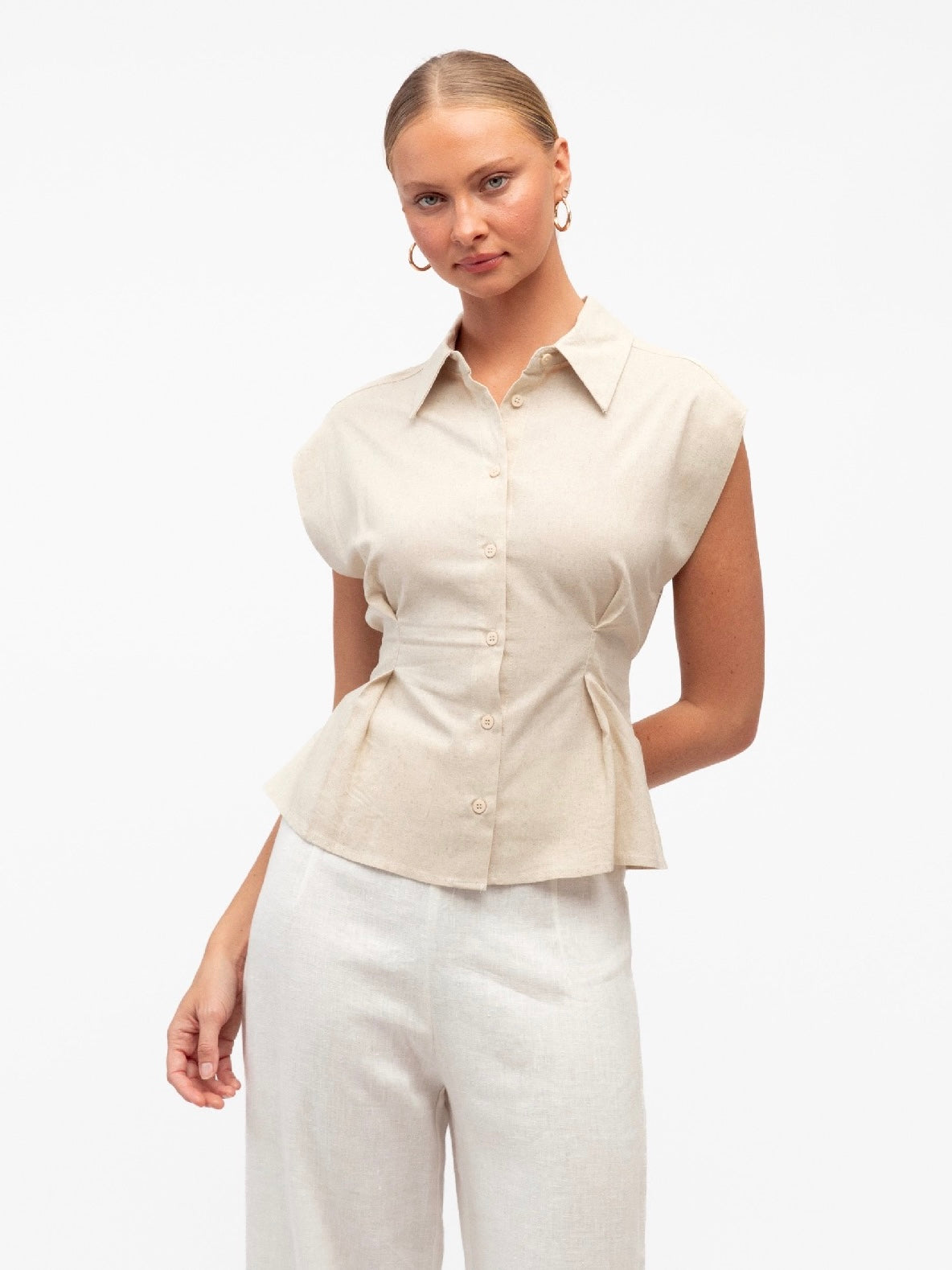 Linen Luxe Shirt Oatmeal