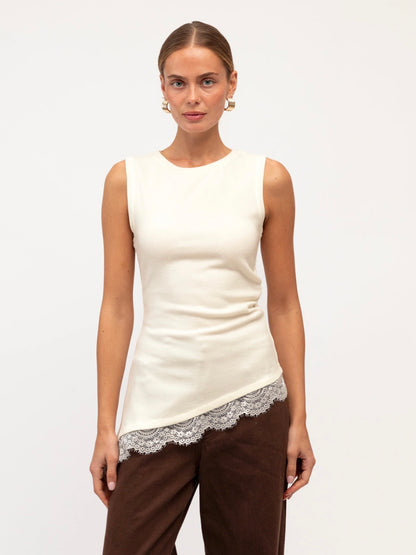 The Veronica Knit Top - Cream