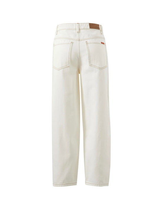 Leah Barrel Leg Jeans - Fresh Ecru