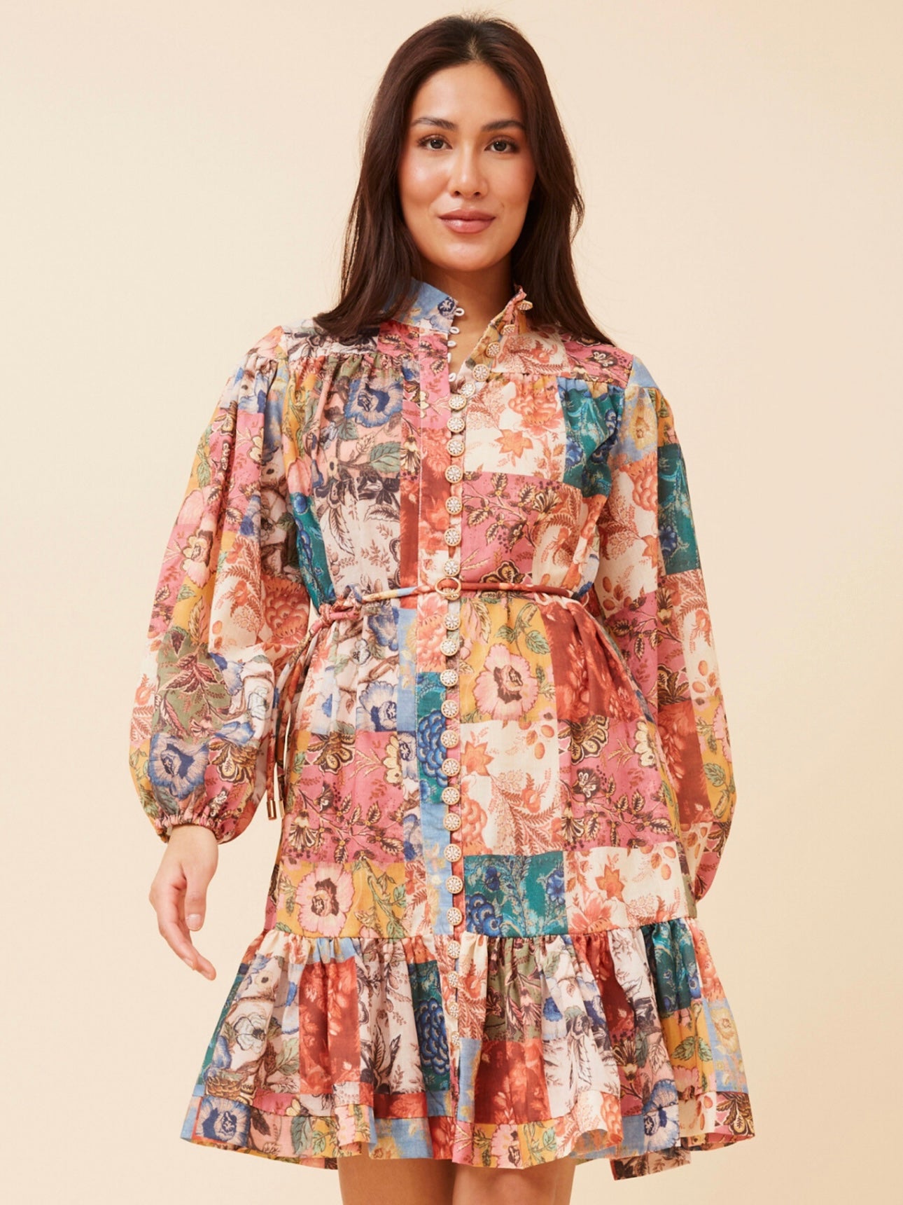 The Verona Patchwork Dress - Multicolour Floral
