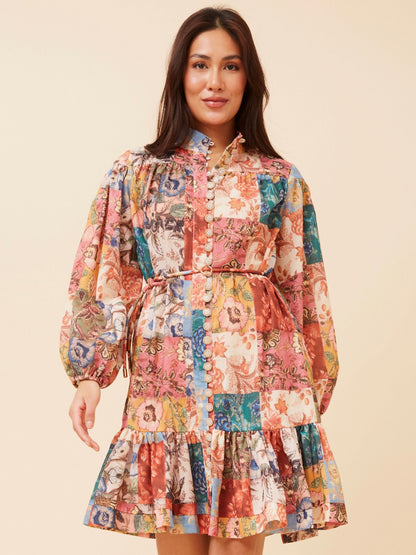 The Verona Patchwork Dress - Multicolour Floral