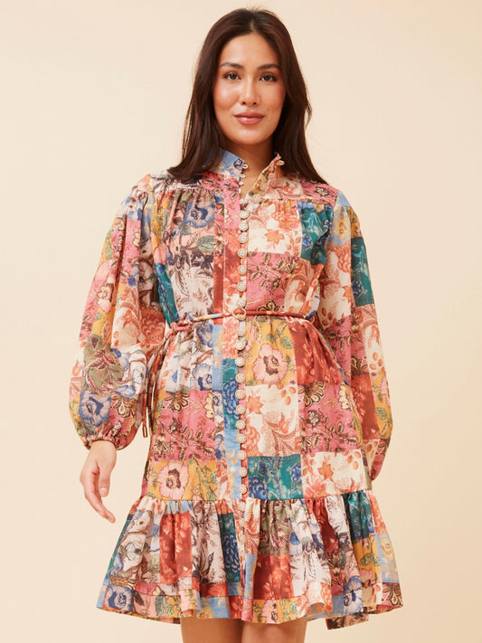 The Verona Patchwork Dress - Multicolour Floral