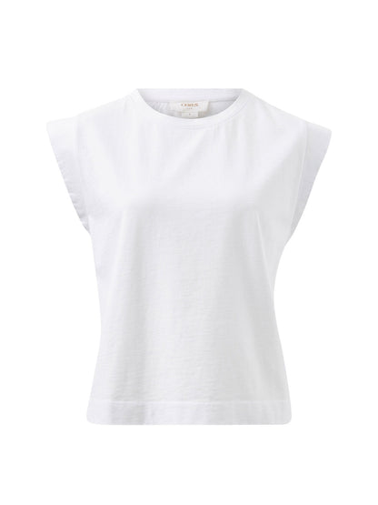 Esme Extended Shoulder Tee - White