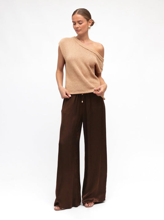 The Sienna Knit Top - Beige