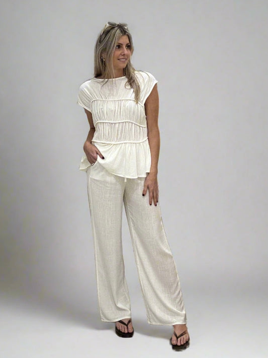 The Axel Top and Pants Set - White