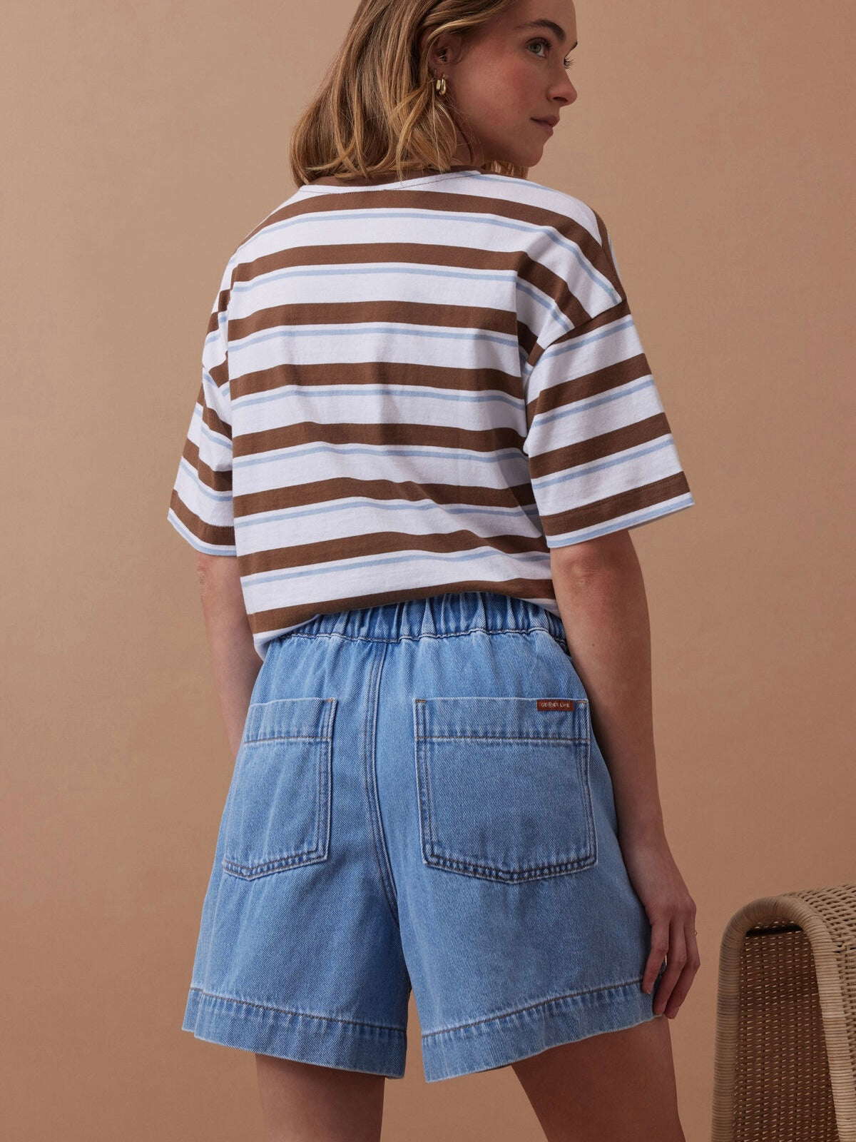 Relaxed Shorts - Mid Blue Wash