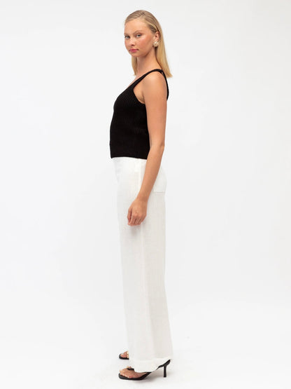 Luxe Linen Pants | White