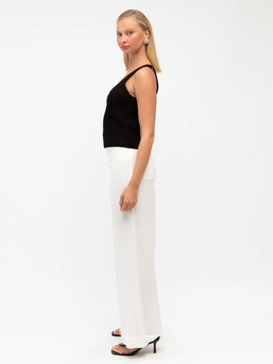 Luxe Linen Pants | White