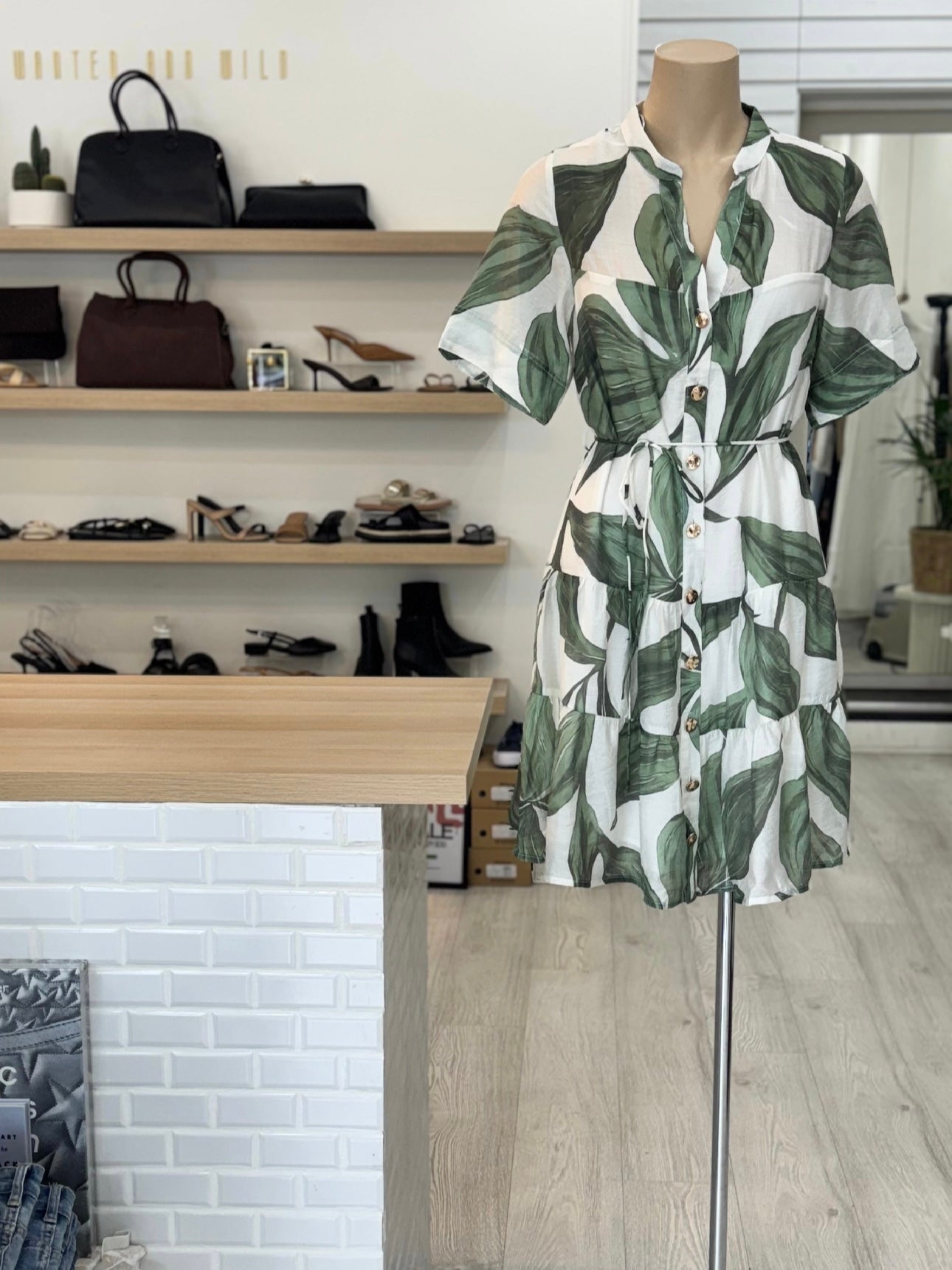 The Cara Dress - Green Leaf