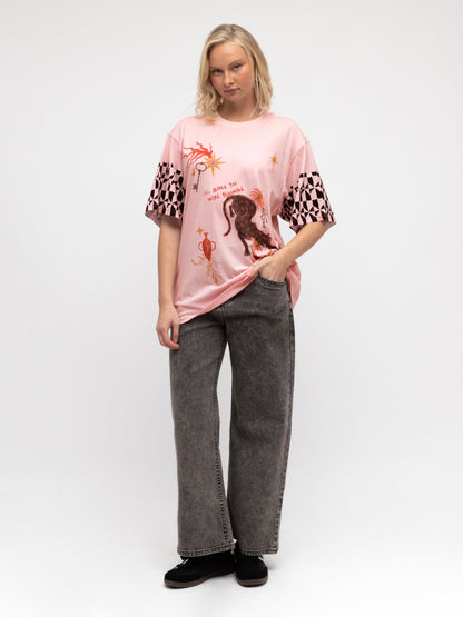 All Along You Were Blooming Tee - Pale Pink