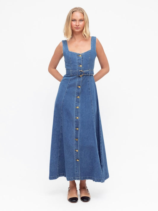 The Evie Denim Dress - Denim