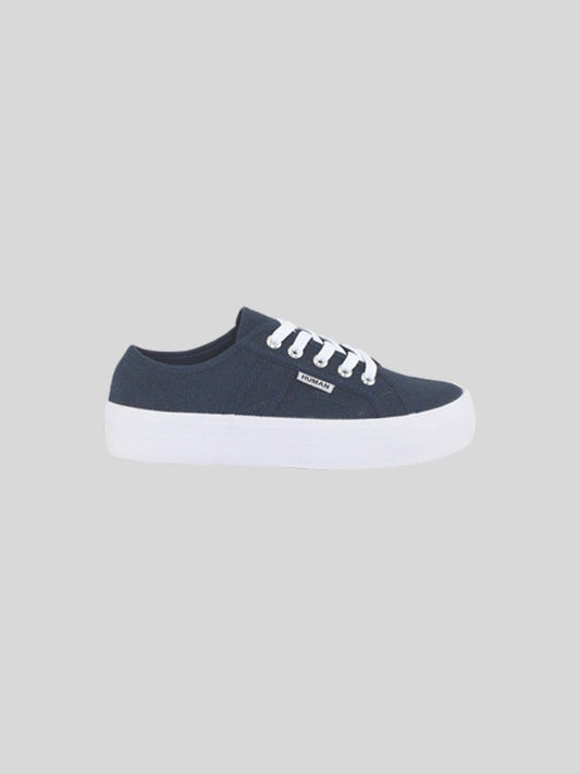 Human Shoes Lift Sneakers - Navy Canvas - WANTED AND WILD