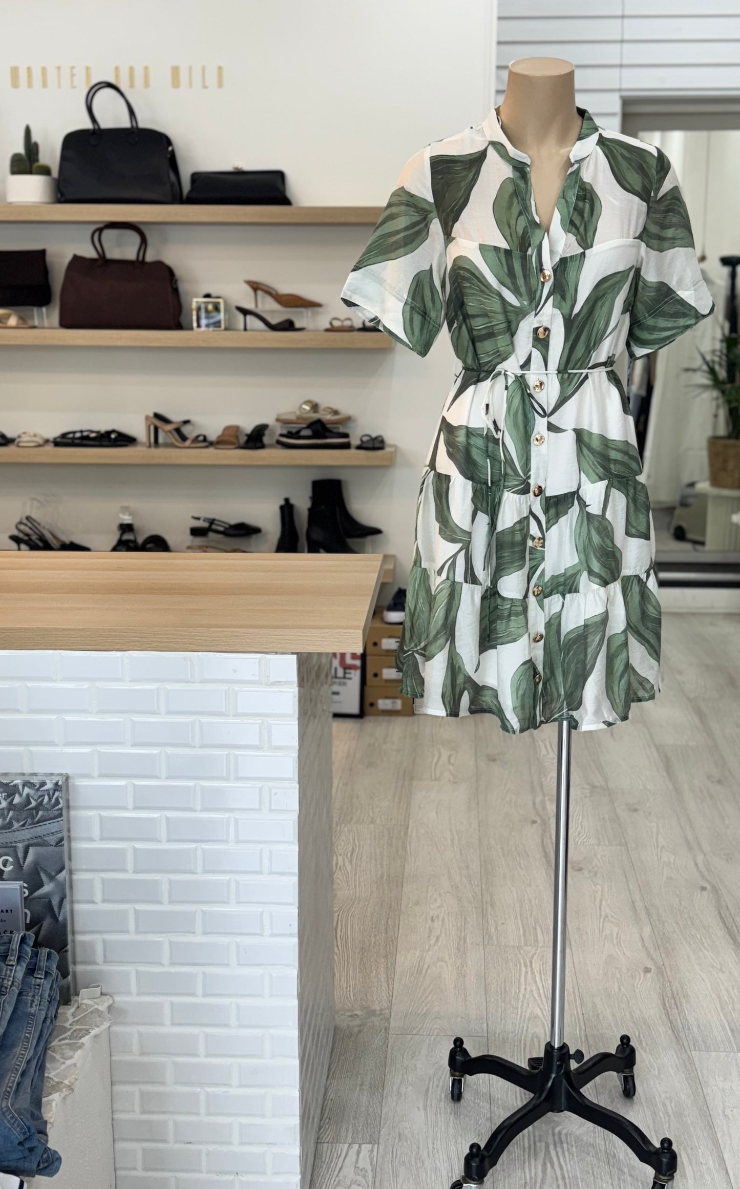 The Cara Dress - Green Leaf