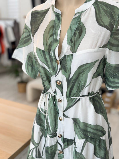 The Cara Dress - Green Leaf