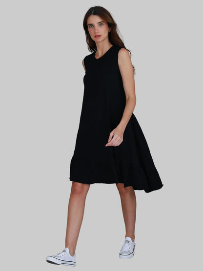 Hillary Tunic Dress - Black