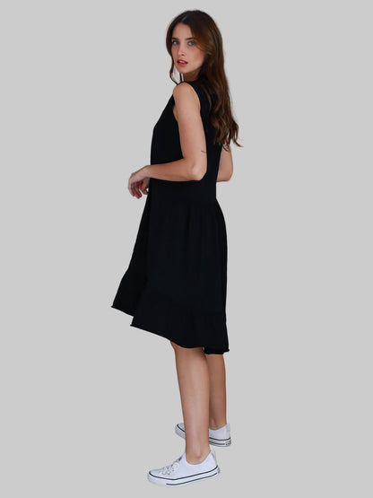 Hillary Tunic Dress - Black