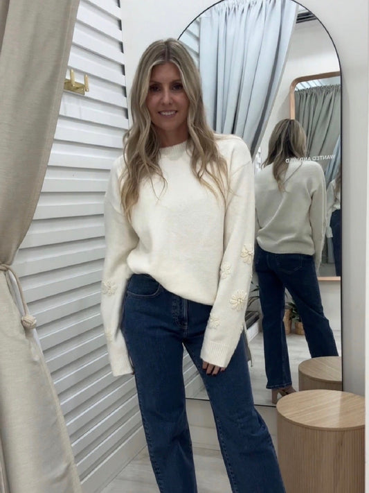 The Valentina Knit Jumper  - Cream