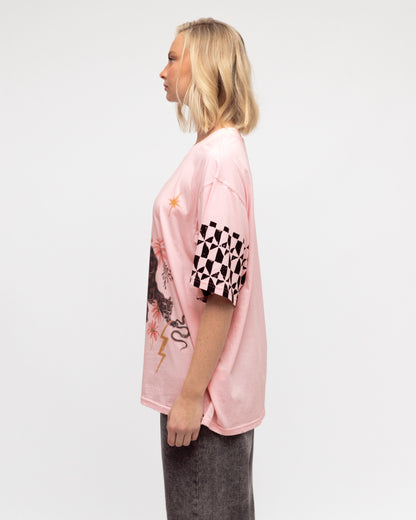 All Along You Were Blooming Tee - Pale Pink