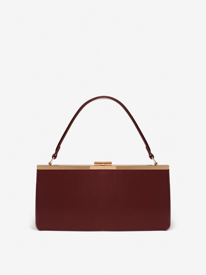 Solene Top Handle Bag - Burgundy