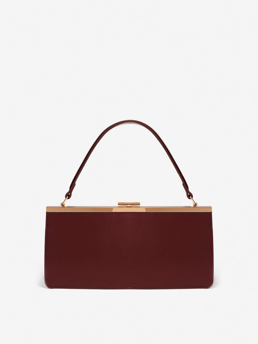 Solene Top Handle Bag - Burgundy
