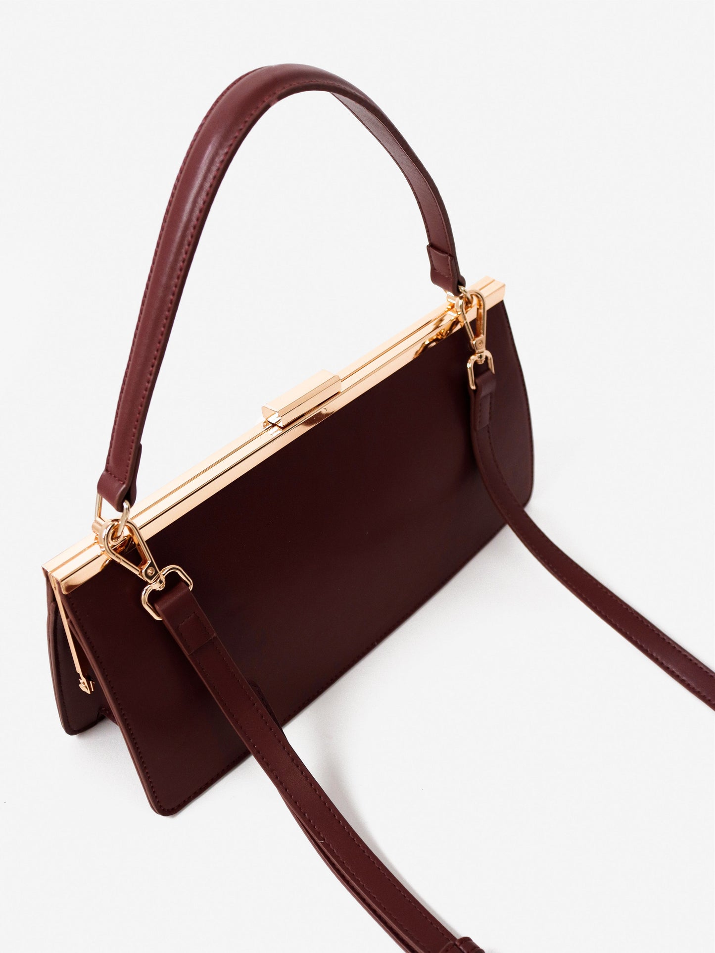 Solene Top Handle Bag - Burgundy