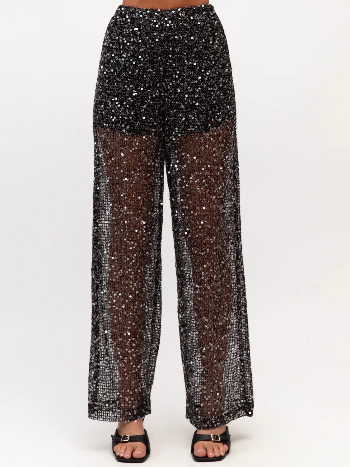 The Stardust Pants | Black Sequin