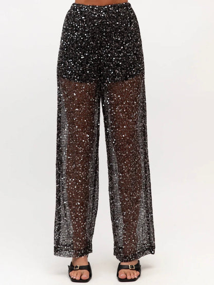 The Stardust Pants | Black Sequin
