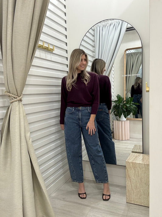 The Montana Knit Jumper | Dark Plum