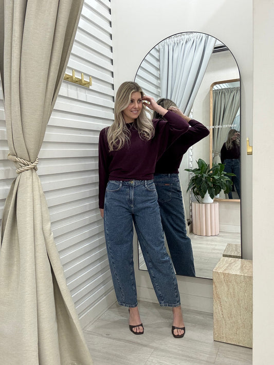 The Montana Knit Jumper | Dark Plum