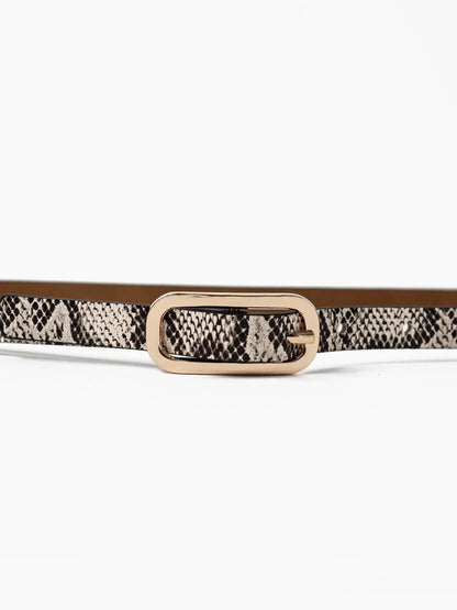 The Gigi Thin Belt - Snakeprint