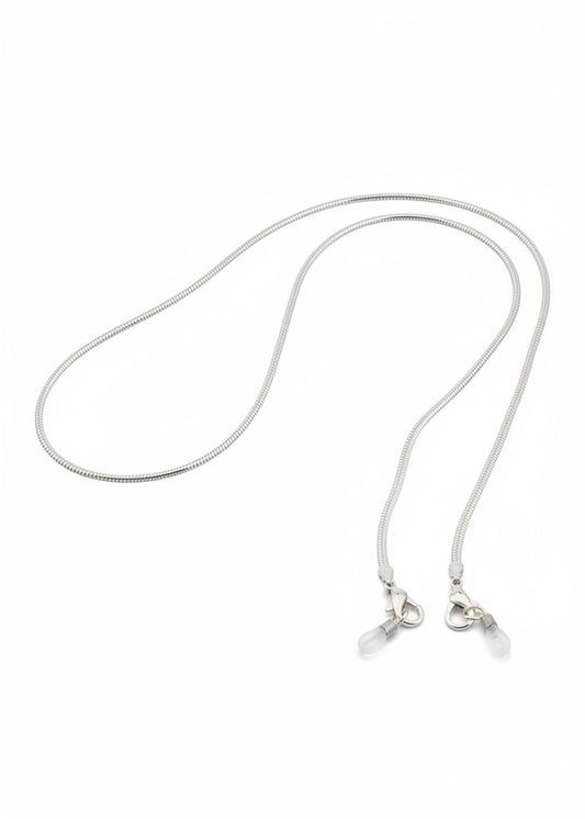 Herringbone Glasses Chain Silver