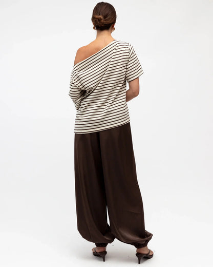 The Satin Balloon Pants - Chocolate