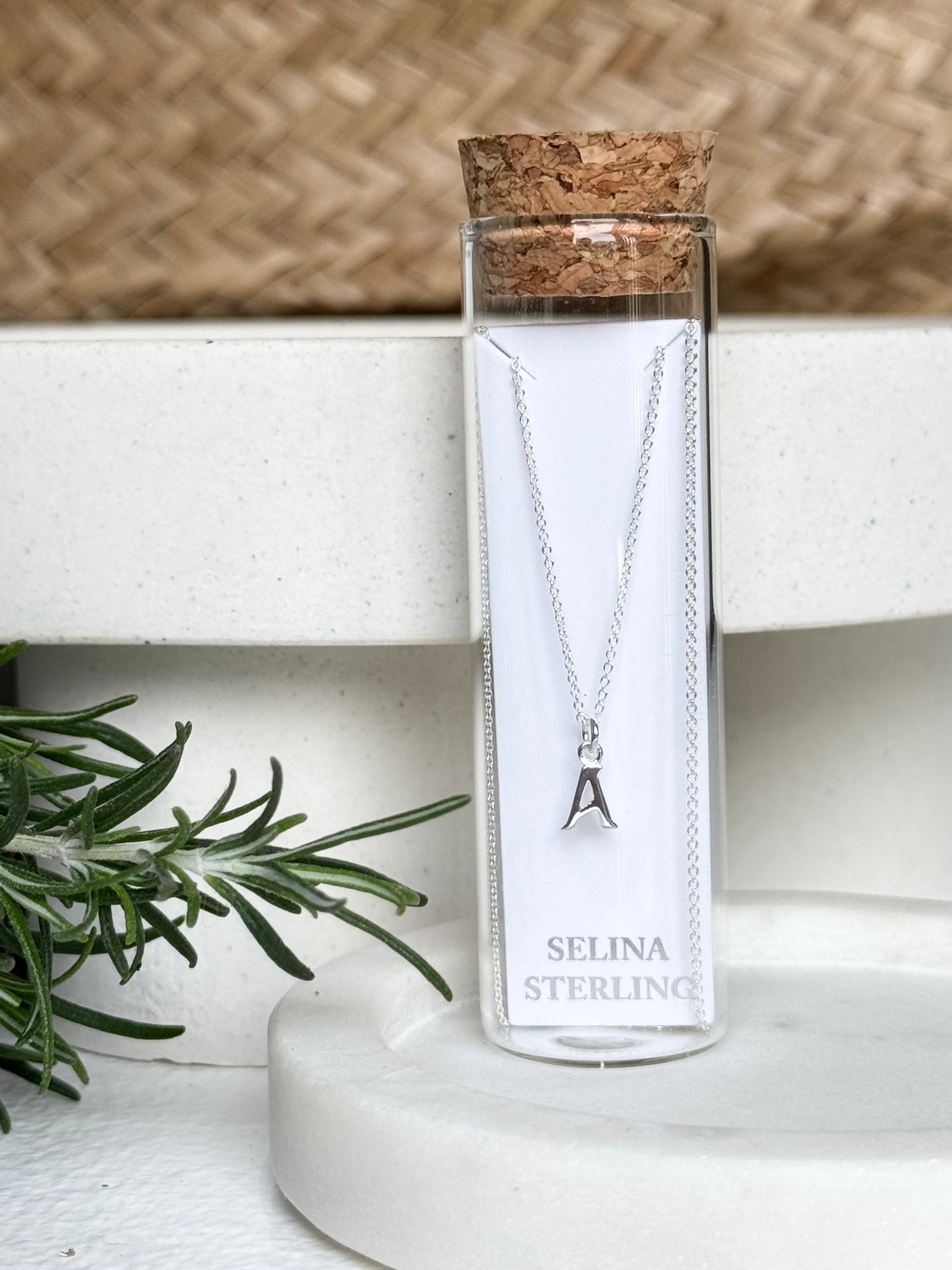 The perfect gift - Sterling silver necklace with initial pendant at Wanted and Wild 