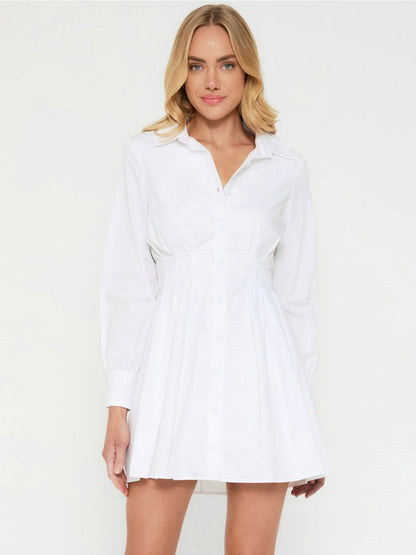 Jessie Mini Dress - White - WANTED AND WILD