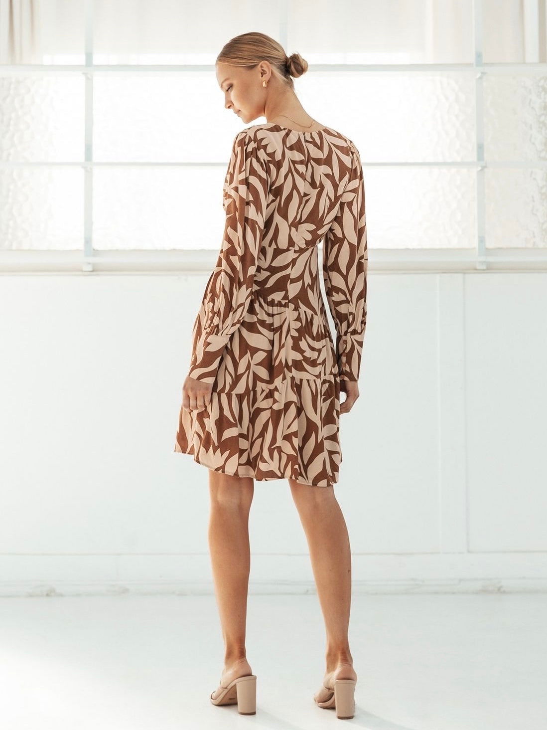 Las Palmas Mini Dress - Neutral Print - WANTED AND WILD