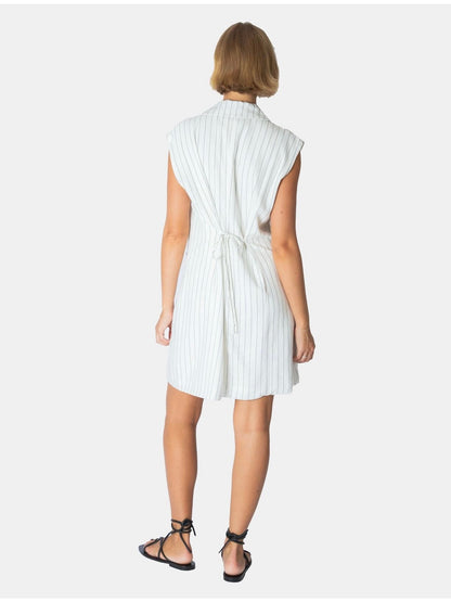 Louise Blazer Dress - Pinstripe - WANTED AND WILD