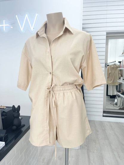 Luca Linen Shorts - Buttercup - WANTED AND WILD