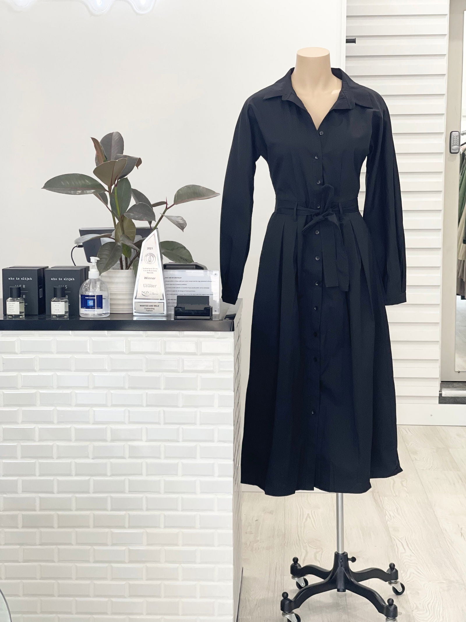 Luna Shirtdress - Black - WANTED AND WILD