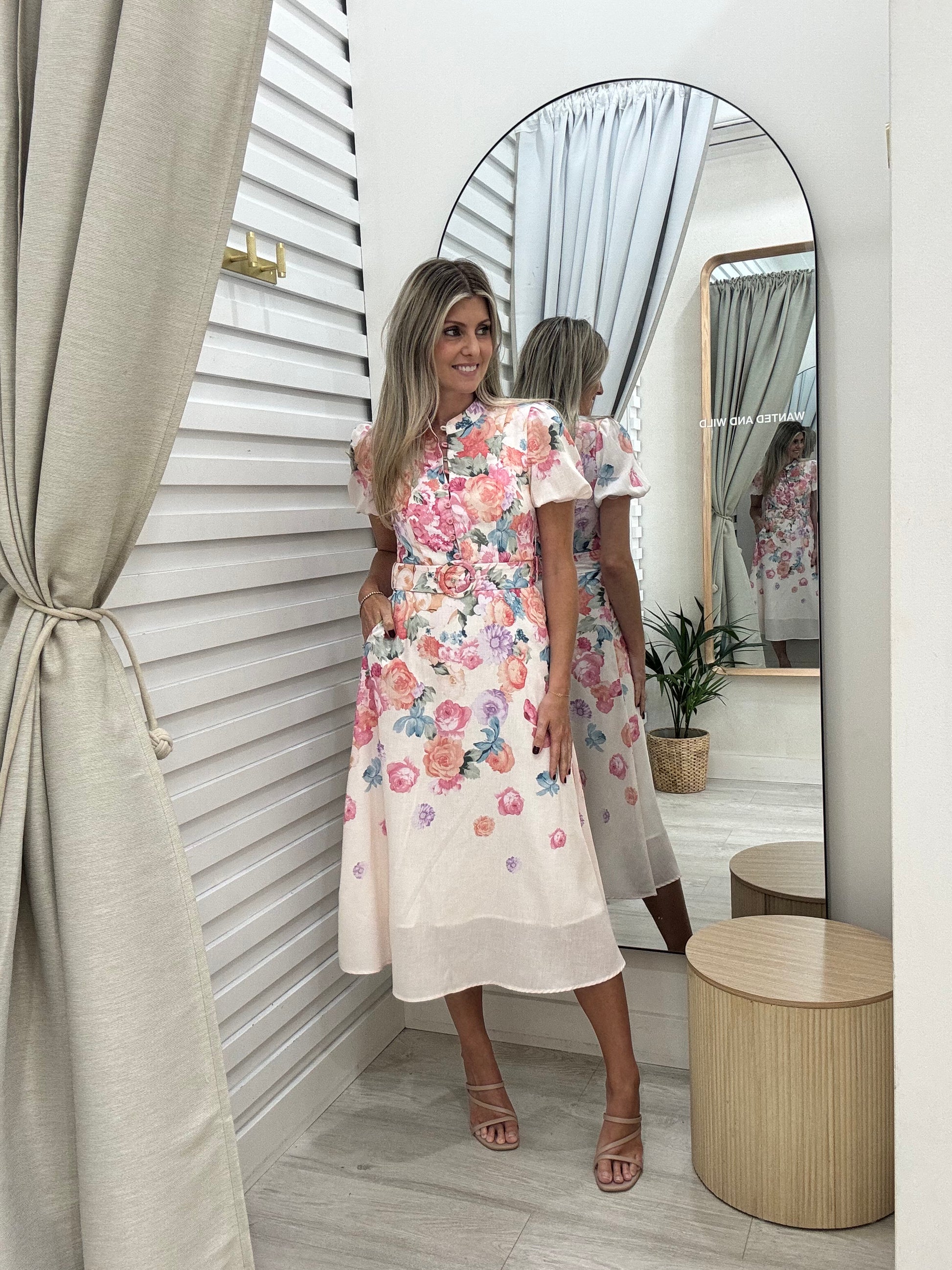 Wanted and Wild introduces you to the Margot midi dress for summer days. Wear with heels for an elevated look this summer. 