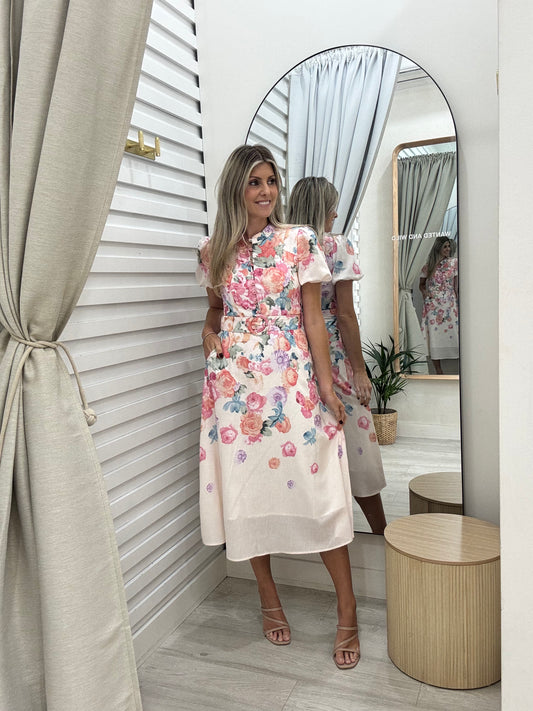 The Margot midi dress, front view, the perfect summer dress from Wanted and Wild in Gymea.