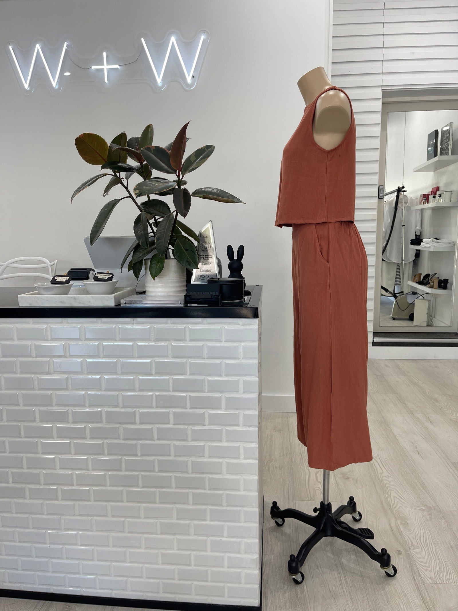 Mari Wide Leg Pants -  Rust - WANTED AND WILD