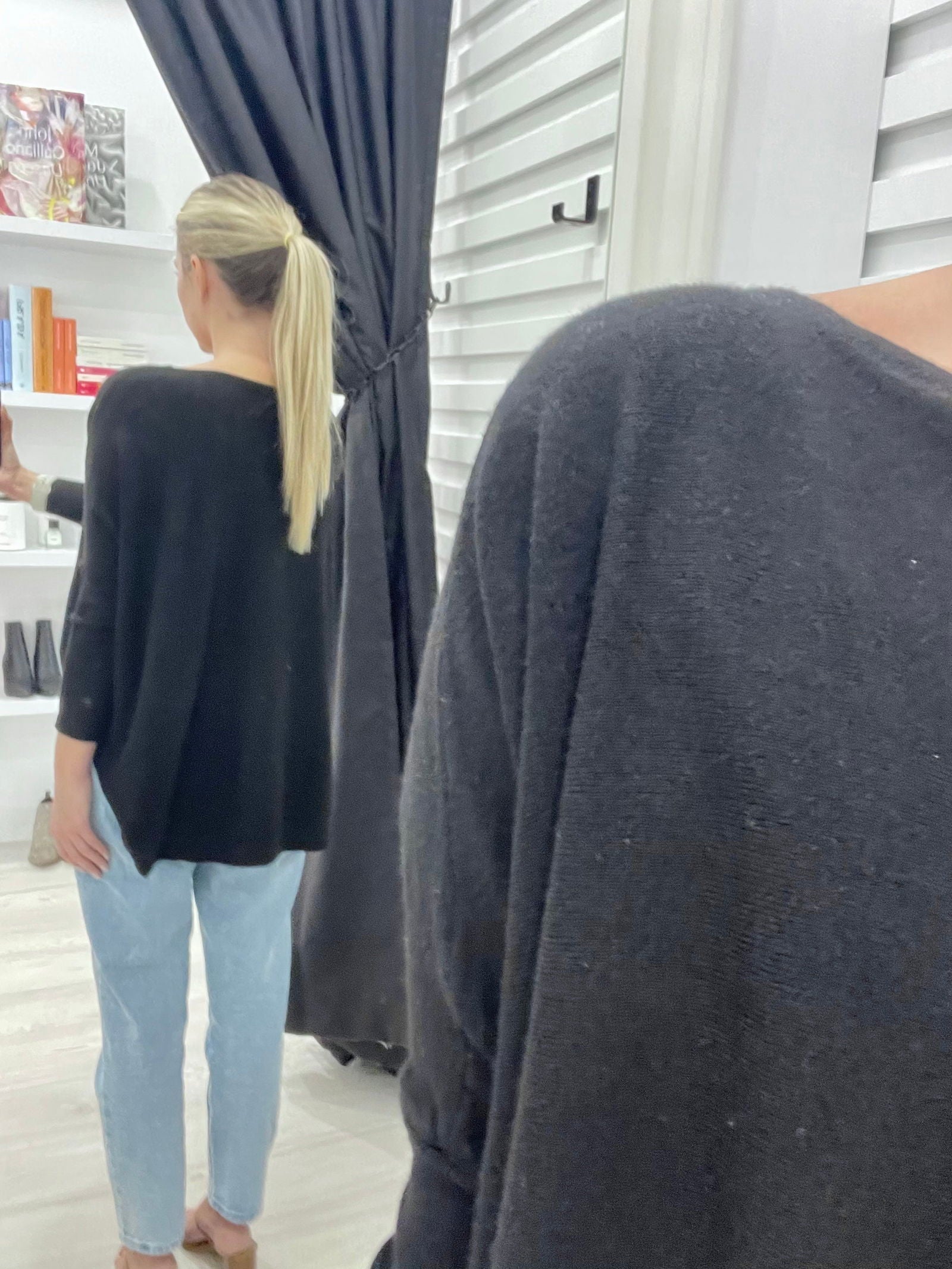 Mia Oversized Knitwear - Black - WANTED AND WILD