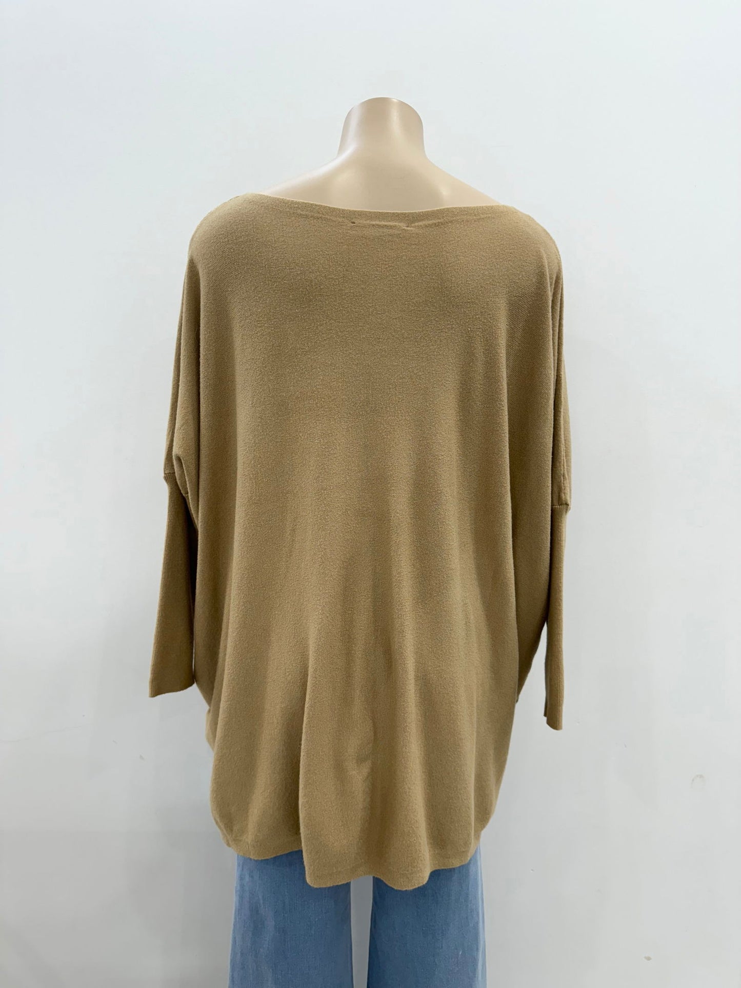 Mia Oversized Knitwear - Tan - WANTED AND WILD